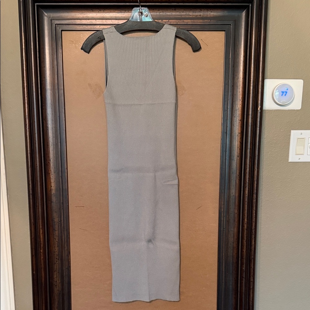 Wilfred Gray/Blue Ribbed Midi Dress - Picture 3 of 5